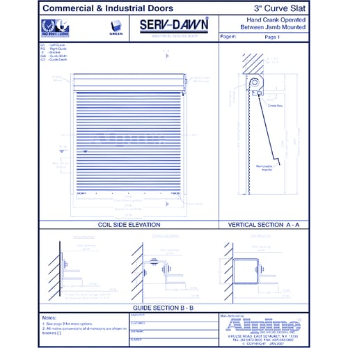 Serv-Dawn™ Between Tube Mounted: Hand Crank Operation