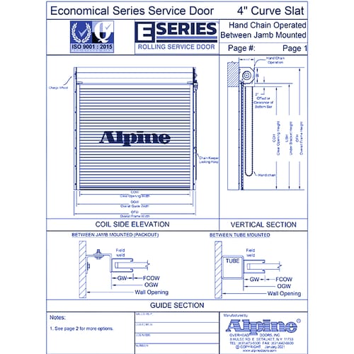 E-Series™ Between Tube Mounted: Hand Chain Operation