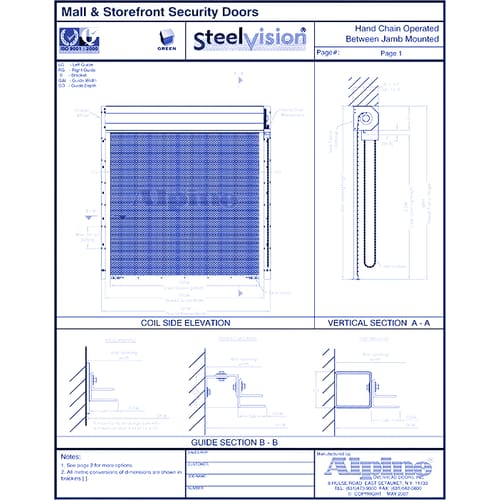 Steel-Vision® Between Tube Mounted: Hand Chain Operation