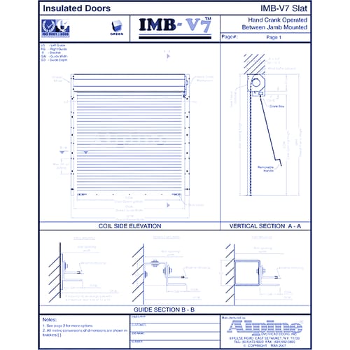 IMB-V7 Between Tube Mounted: Hand Crank Operation