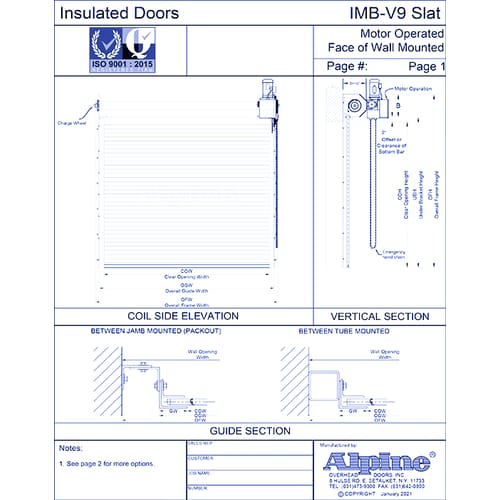 IMB-V9 Between Jamb Mounted (Packout): Motor Operation