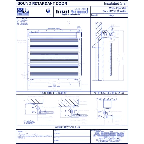 Insul-Sound® Face Mounted to Steel: Motor Operation