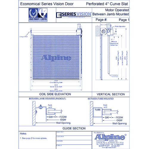E-Series™ Vision Between Jamb Mounted (Packout): Motor Operation