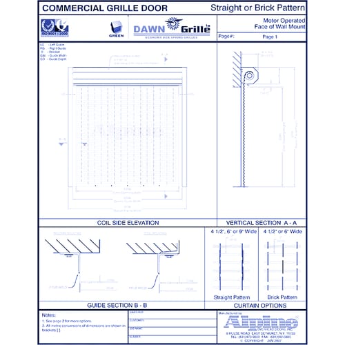 Dawn-Grille™ Motor Operated: Face Mounted