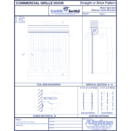 Dawn-Grille™ Motor Operated: Between Jamb