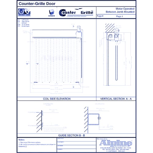 Counter-Grille™ Between Tube Mounted: Motor Operation
