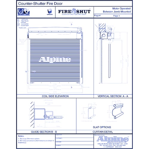 Fire-Shut® Between Tube Mounted: Motor Operation