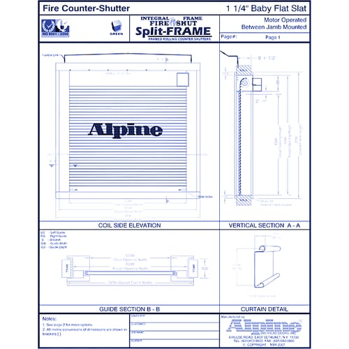 Smoke Fire-Shut® Split-Frame™ Integral Frame: Motor Operation