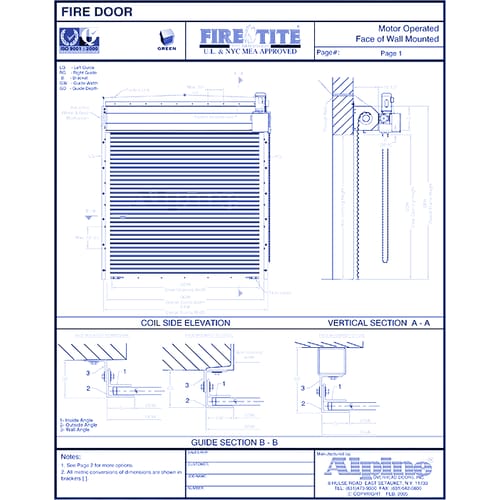 Fire-Tite® Face Mounted to Steel: Motor Operation