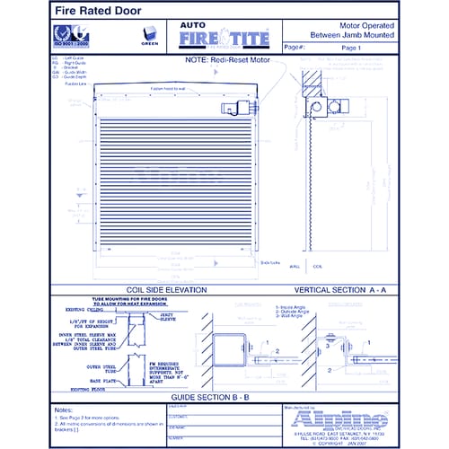 Auto Fire-Tite® Between Tube Mounted: Motor Operation