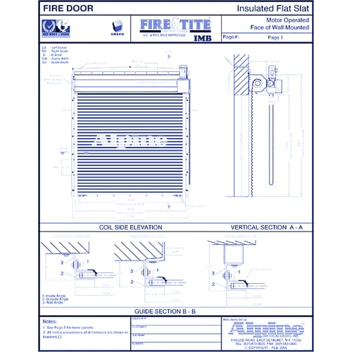 Fire-Tite® IMB Face Mounted to Steel: Motor Operation
