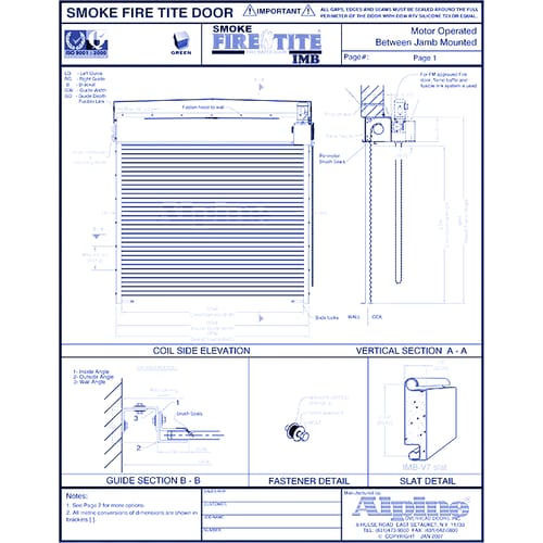 Smoke Fire-Tite® IMB Between Tube Mounted: Motor Operation