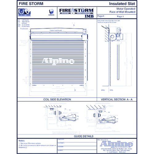 Fire-Storm® IMB Face Mounted to Steel: Motor Operation