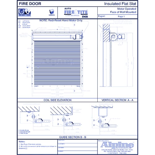 Auto Fire-Tite® IMB Face Mounted to Steel: Motor Operation