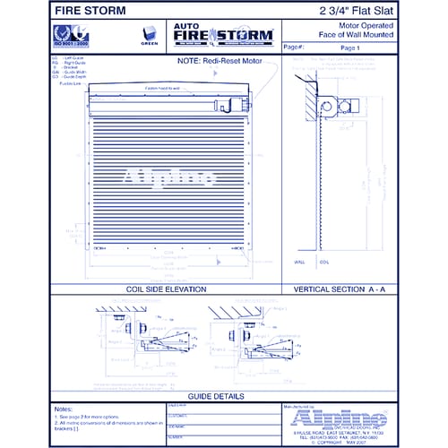 Auto Fire-Storm® IMB Face Mounted to Steel: Motor Operation
