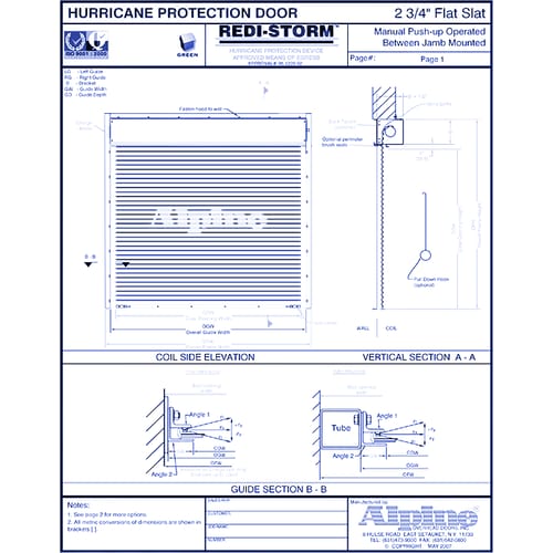 Redi-Storm® Between Tube Mounted: Manual Push-Up Operation