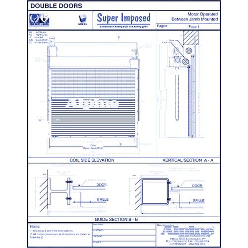 Super-Imposed Between Jamb Mounted (I-Beam): Motor Operation