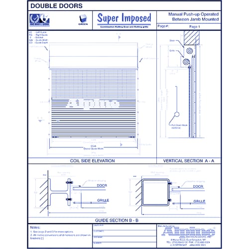 Super-Imposed Between Tube Mounted: Manual Push-Up Operation