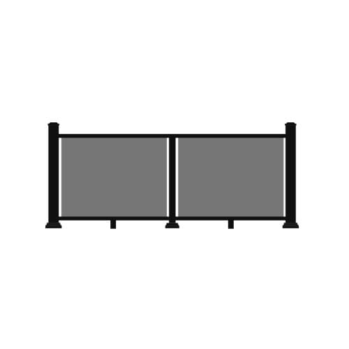 Glass Panel: Combination Top Rail