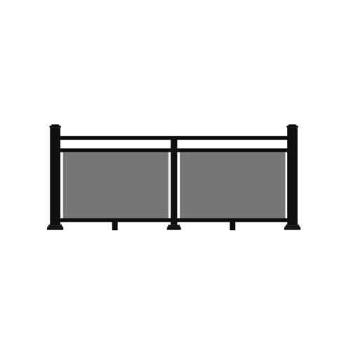 Glass Panel: Combination Top Rail preview 2