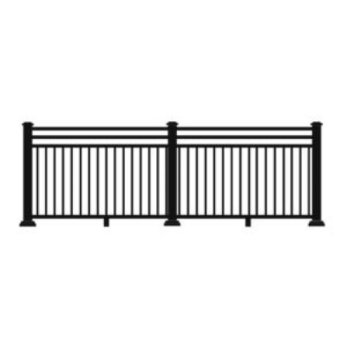 Picket with Mid Rail: Post-To-Post Top Rail preview 3