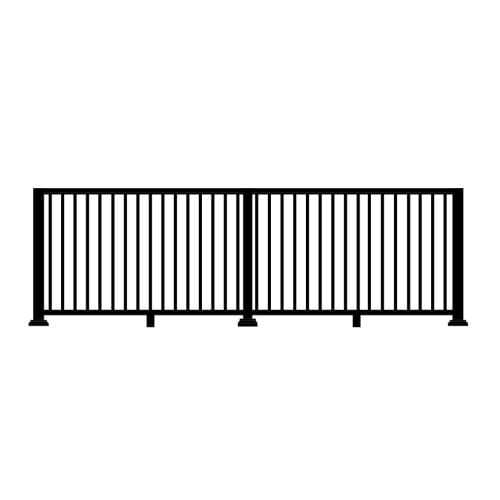 Picket Rail: Continuous Top Rail