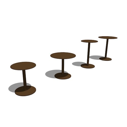 Layer Pedestal Table Round Metal