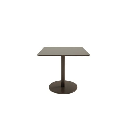 Layer Pedestal Table Square Metal preview 2