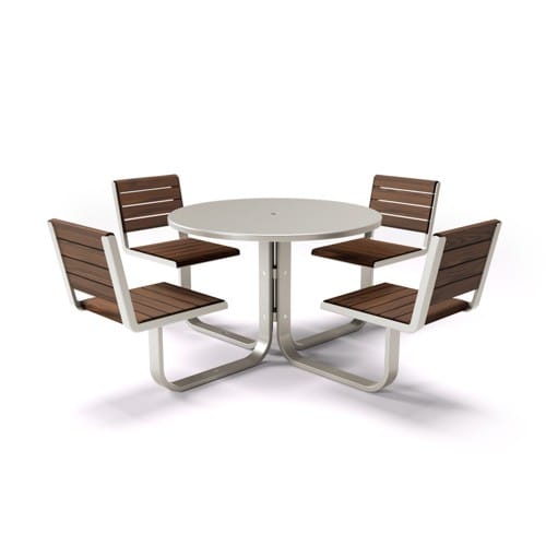 Monoline Carousel Table w/ Backrests