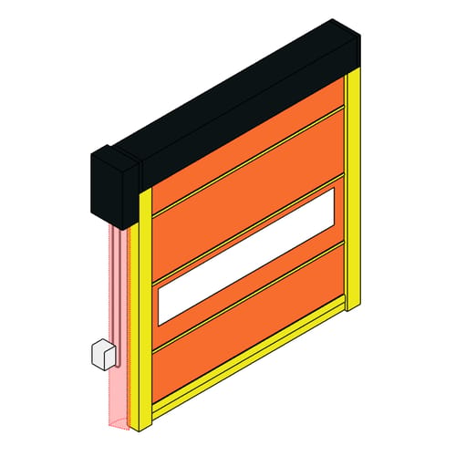 ADV-Xtreme 883 - Strutted Exterior High Speed Fabric Door