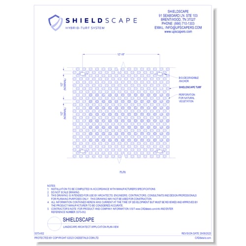 Landscape Architect Application: Plan View