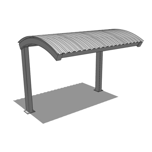Steel Structure: Arched Walkway – Curved Roof Shelter