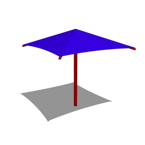 Fabric Structure: Single Post Square Umbrella