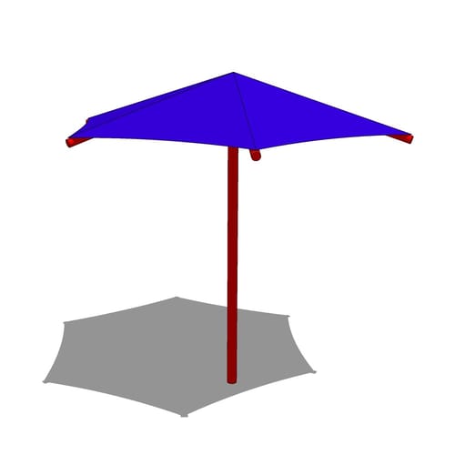 Fabric Structure: Single Post Waterproof Hexagon Umbrella