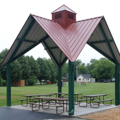 Crossing – Square Shelter With Intersecting Gable Roofs preview 3