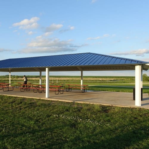 Hip Roof – Rectangle Picnic Table Ramada preview 2