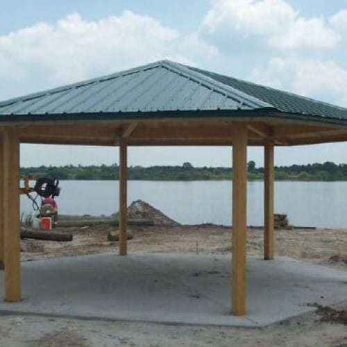 Hexagon – Six Sided Wood Shelter, Hip Roof preview 2