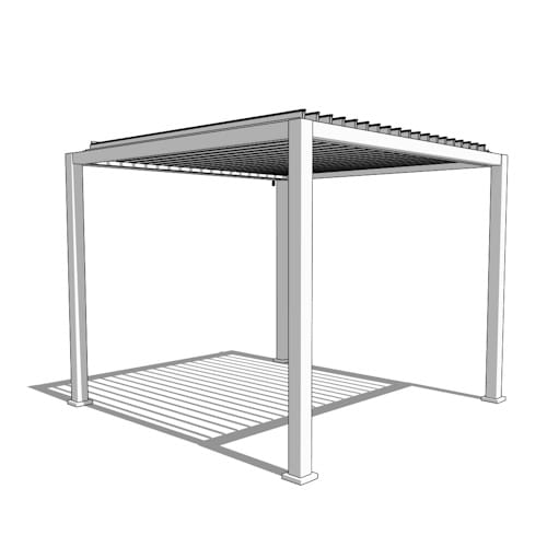 K-BANA™ - Manual Louvered Pergola Anchored Edition - 10x10