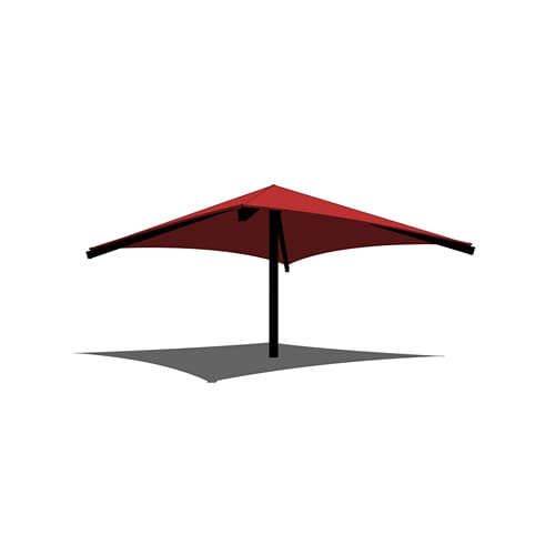 Single Post Pyramid Shade System - 20' x 20'