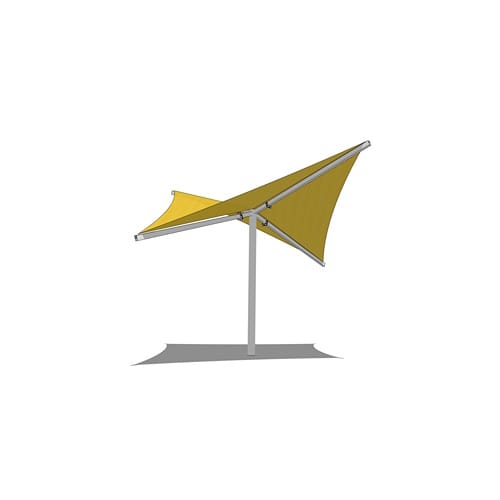 Single Post Hypar Shade System - 18' x 18'