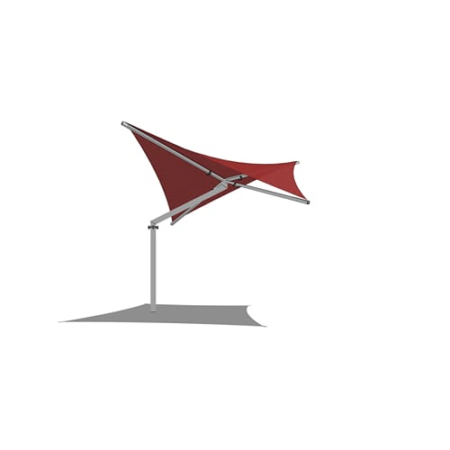 Offset Single Post Hypar Shade System - 15' x 15'