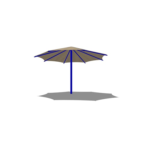 Single Post Umbrella Shade System - 20'