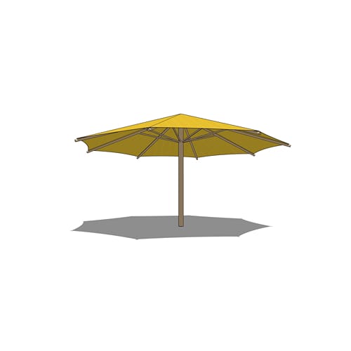 Single Post Umbrella Shade System - 25'