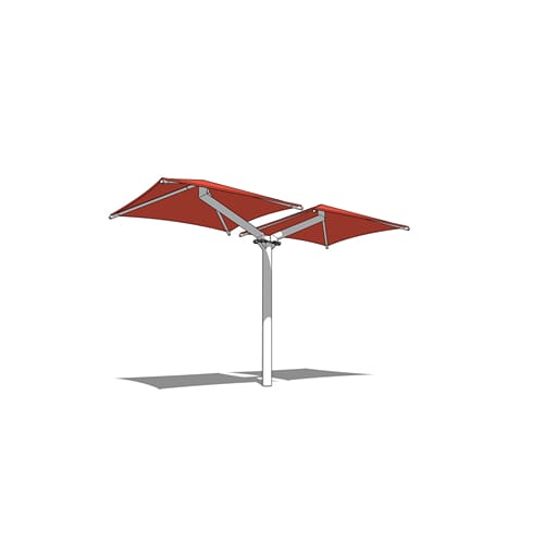 Double Offset Single Post Pyramid - 8' x 17'