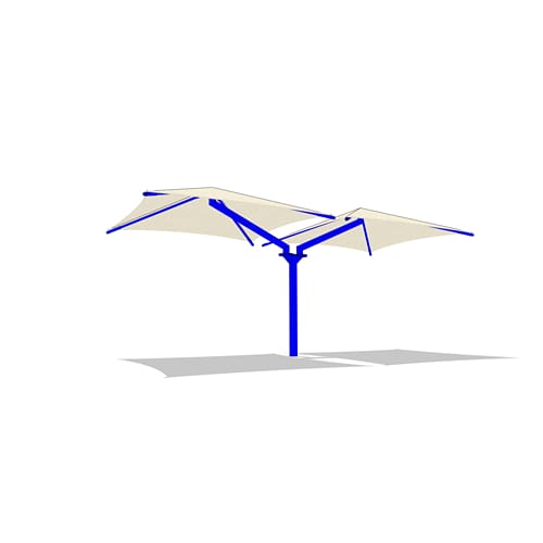Double Offset Single Post Pyramid - 10' x 21'