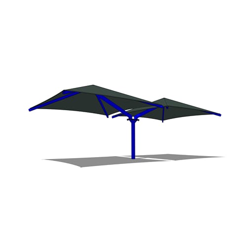 Double Offset Single Post Pyramid - 18' x 37'