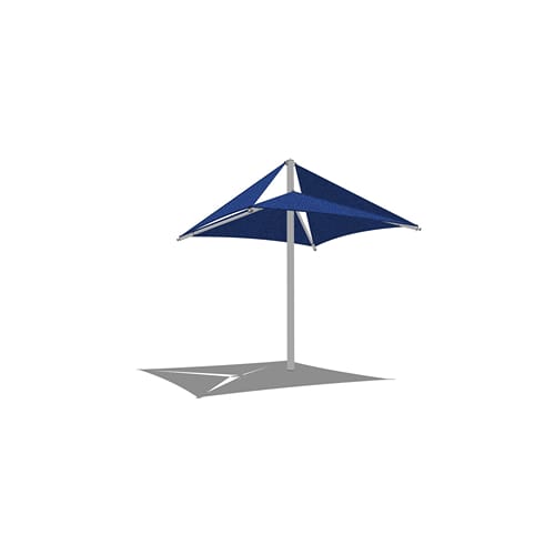 Multi-Panel Single Post Shade System - 10' x 10'