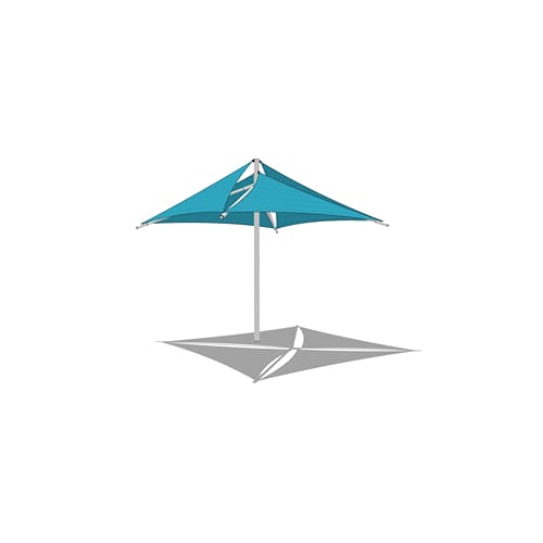 Multi-Panel Single Post Shade System - 15' x 15'