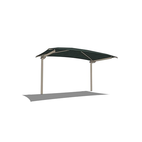 Offset T-Cantilever Shade System - 10' x 20'