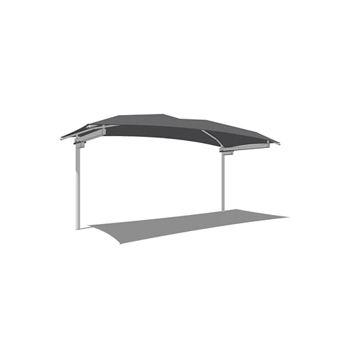 Offset T-Cantilever Shade System - 10' x 25'